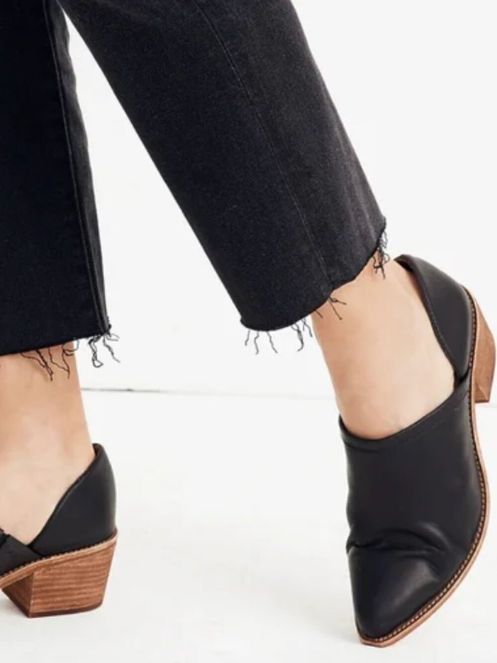 Madewell The Brandy Low Cut leather Boot Size 7.5 Black